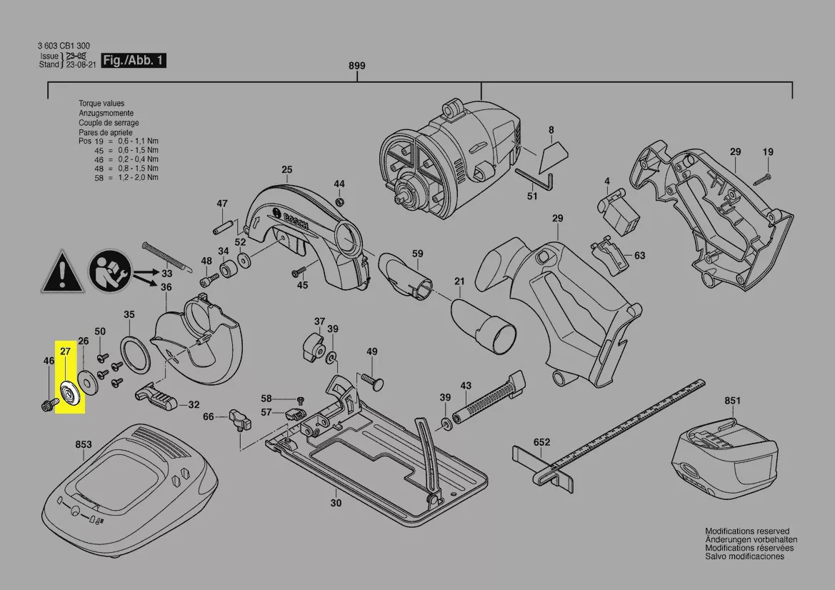 flasque serrage lame réf. 1 619 X00 660 Bosch